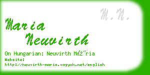 maria neuvirth business card